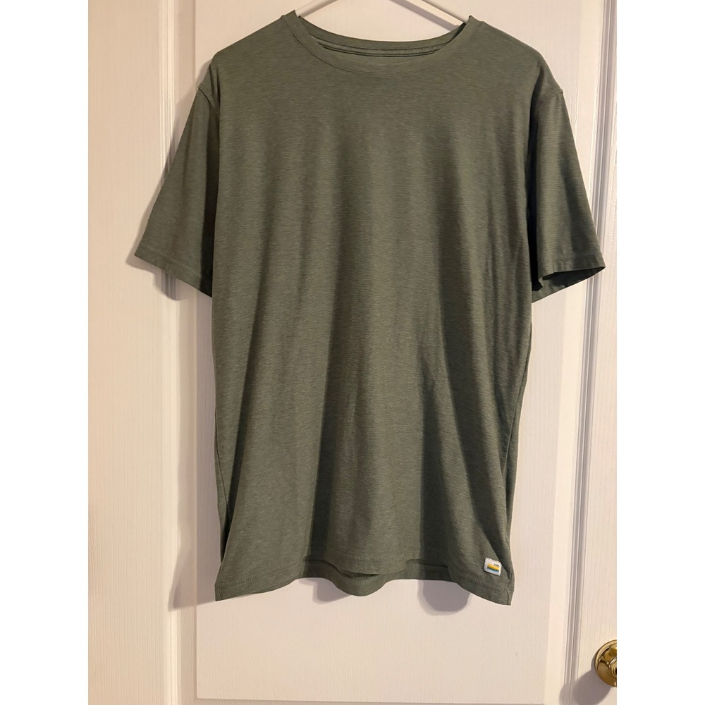 Vuori Strato Tech Tee Mens L Green Excellent Short Sleeve Crew Neck V126